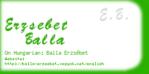 erzsebet balla business card