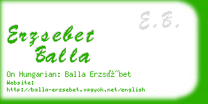 erzsebet balla business card